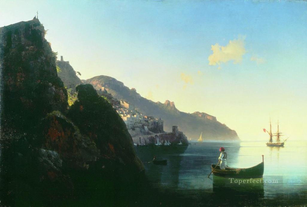 La costa de Amalfi 1841 Romántico Ivan Aivazovsky ruso Pintura al óleo